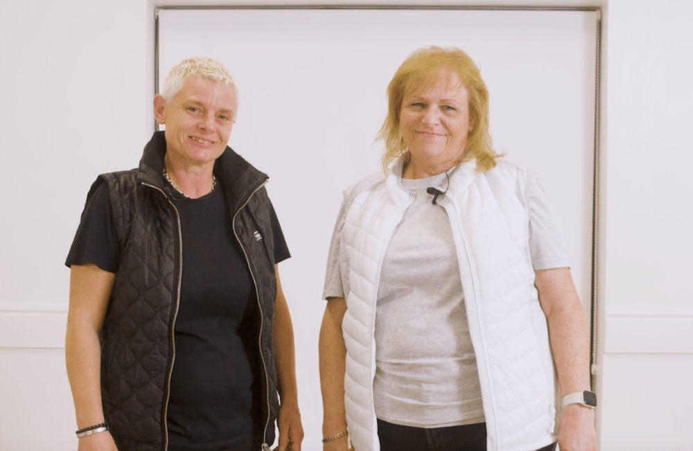 Lyn and Di standing togther